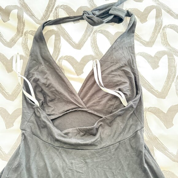 $999 Authentic 3 of THREE DOTS-CLU-UNIQLO Black Gray Sleeveless Top Dress Sz.S - Picture 4 of 12